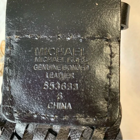 MICHAEL KORS black ladies leather Braided belt size Small LNWOT++ - Picture 4 of 8